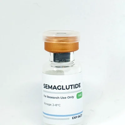 Semaglutide 5mg UK research peptide vial front view from Astra Labs for laboratory research use only