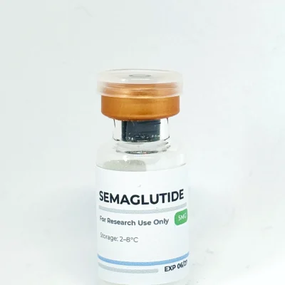 Semaglutide 5mg UK research peptide vial front view from Astra Labs for laboratory research use only