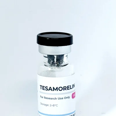 Tesamorelin 5mg UK Astra Labs research peptide vial front view
