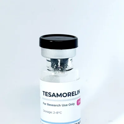 Tesamorelin 5mg UK Astra Labs research peptide vial front view