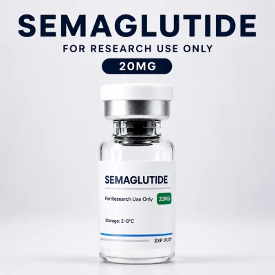 Semaglutide 20mg research vial supplied by Astra Labs UK for laboratory research use only